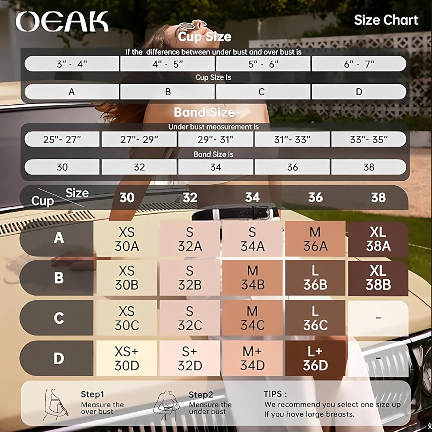 image:imageOEAK Womens Strapless Bras Jelly Push Up Bandeau Bra Non Slip Wireless Supportive Padded Bras Seamless Comfortable Tube BraCoffee