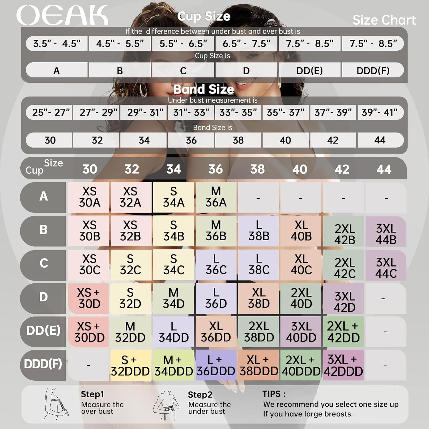 image:imageOEAK Womens Deep V Bras Wireless Comfortable Bra Supportive No Underwire Bras Tshirt Push Up Bralettes Plunge Seamless BraBlush Nude