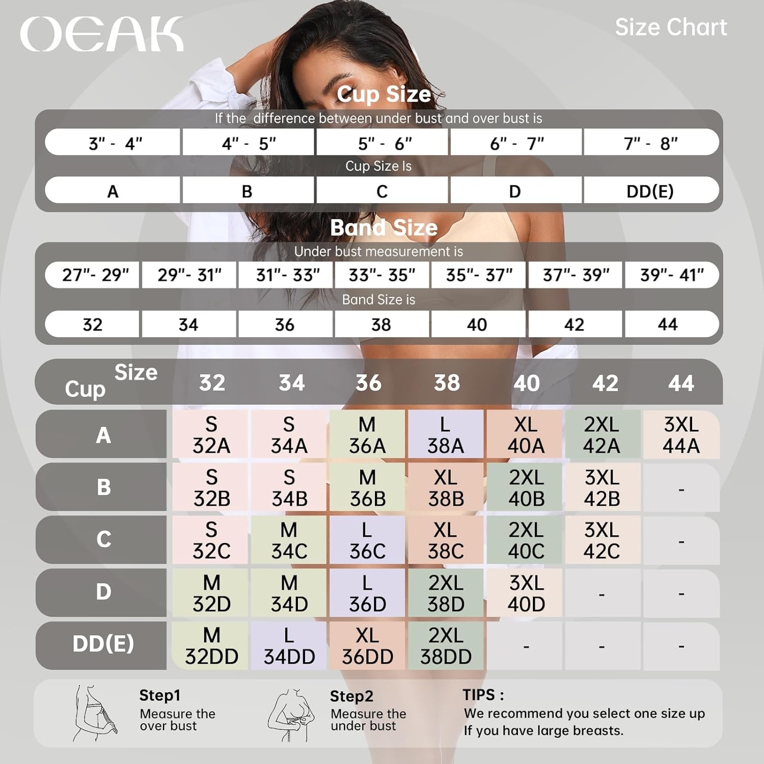 image:imageOEAK Womens Wireless Jelly Bras Push Up Bralette Full Coverage No Underwire Bra Comfortable Everyday Seamless Tshirt BrasSkin Sand
