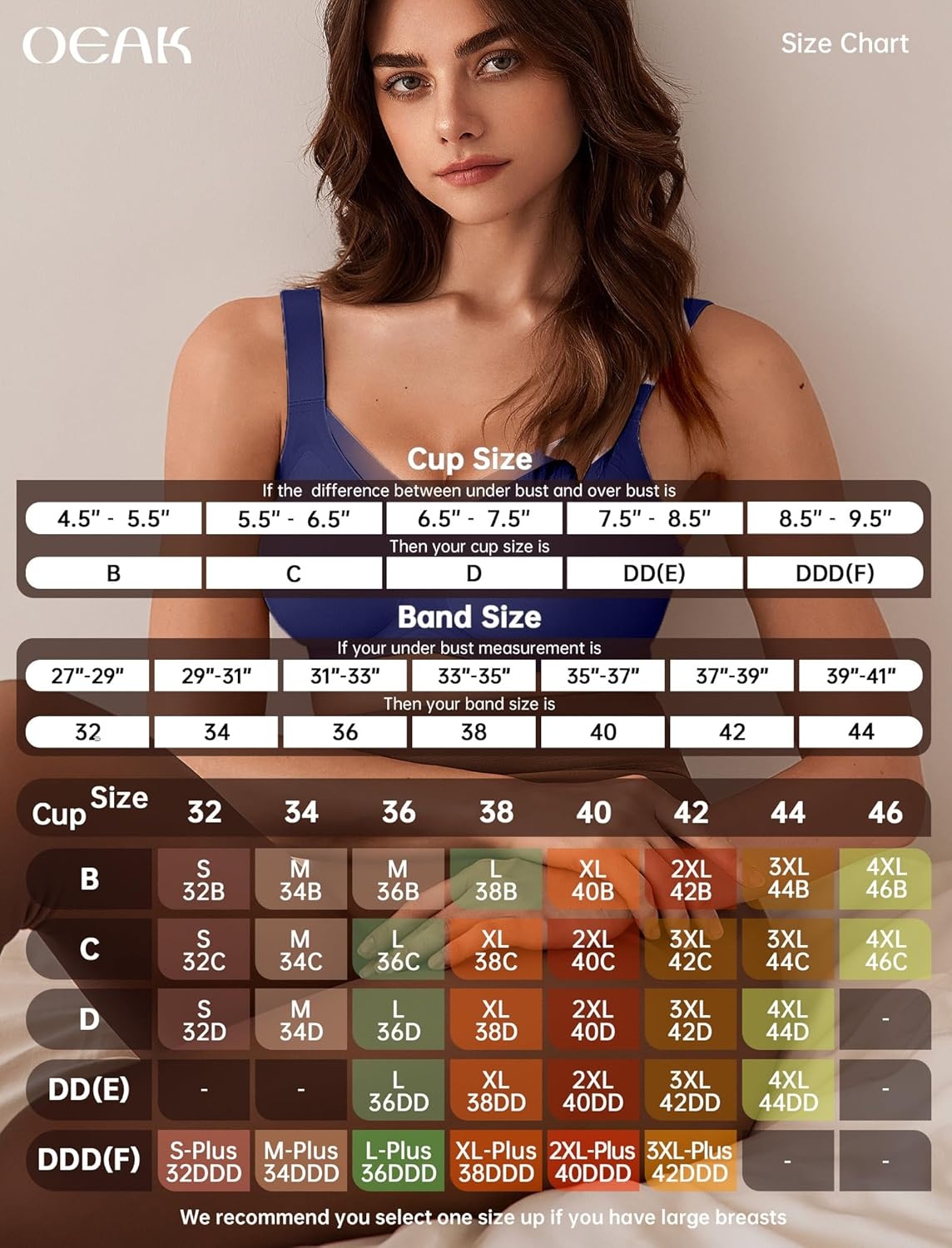 image:imageOEAK Womens Wireless Jelly Bras V Mesh Comfortable Bralette Supportive Tshirt Bra No Underwire Seamless Push Up Everyday BrasNavy Blue
