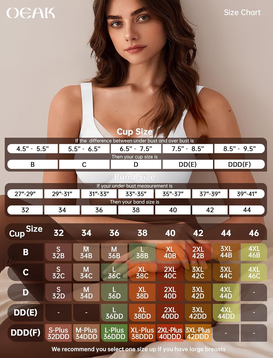 image:imageOEAK Womens Wireless Jelly Bras V Mesh Comfortable Bralette Supportive Tshirt Bra No Underwire Seamless Push Up Everyday BrasWhite