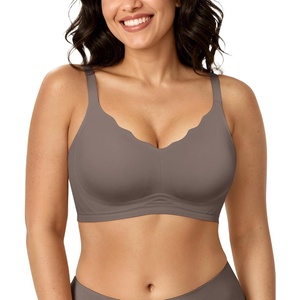 image:imageOEAK Womens Wireless Jelly Bras Push Up Bralette Full Coverage No Underwire Bra Comfortable Everyday Seamless Tshirt BrasGrey