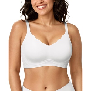 image:imageOEAK Womens Wireless Jelly Bras Push Up Bralette Full Coverage No Underwire Bra Comfortable Everyday Seamless Tshirt BrasWhite