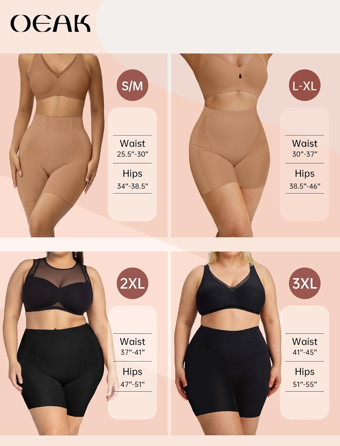 image:imageOEAK Tummy Control Shapewear for Women Seamless Girdle High Waisted Body Shaper Underwear Panty Smooth Under Dress ShapewearCoffee