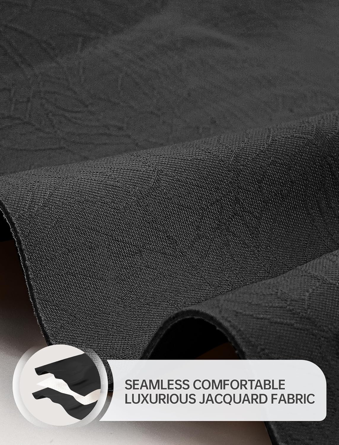image:imageOEAK Women Jelly Bras No Underwire Scalloped Push Up Buttery Soft Tshirt Bra Seamless Full Coverage Convertible Everyday BraJacquard Black