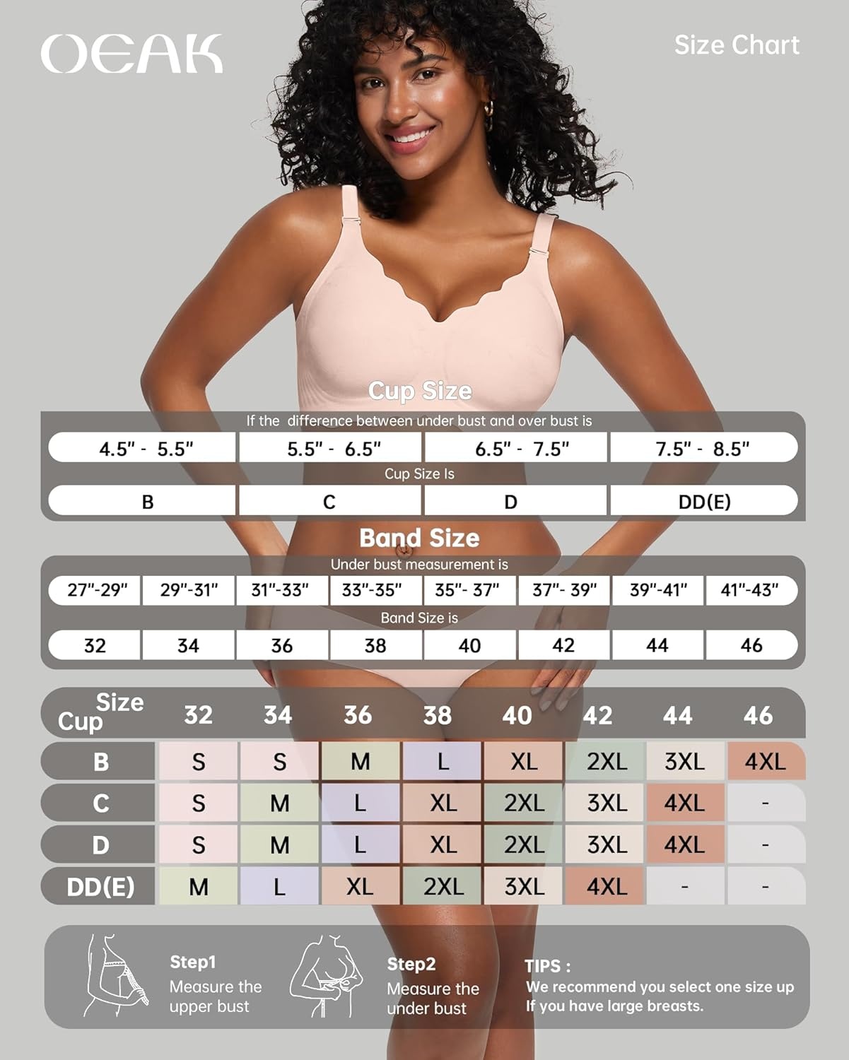 image:imageOEAK Women Jelly Bras No Underwire Scalloped Push Up Buttery Soft Tshirt Bra Seamless Full Coverage Convertible Everyday BraJacquard Pink