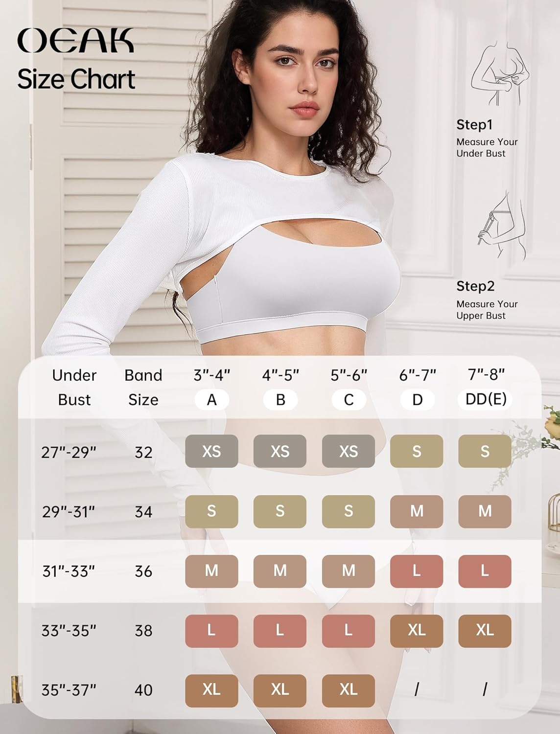 image:imageOEAK Womens Comfortable Bras No Underwire Cami Bra Seamless Unlined Bralettes Scoop Neck Unpadded Everyday Sports Tshirt BraWhite
