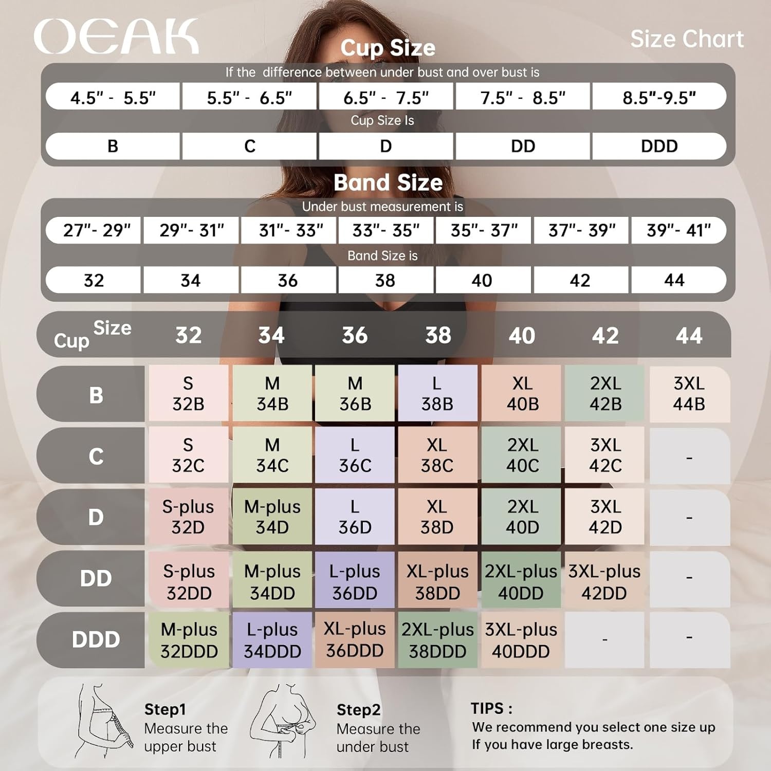 image:imageOEAK Womens Seamless Bras Jelly Comfortable Bra No Underwire Full Support Bra Push Up Plus Size V Neck Sleeping Tshirt BrasPink