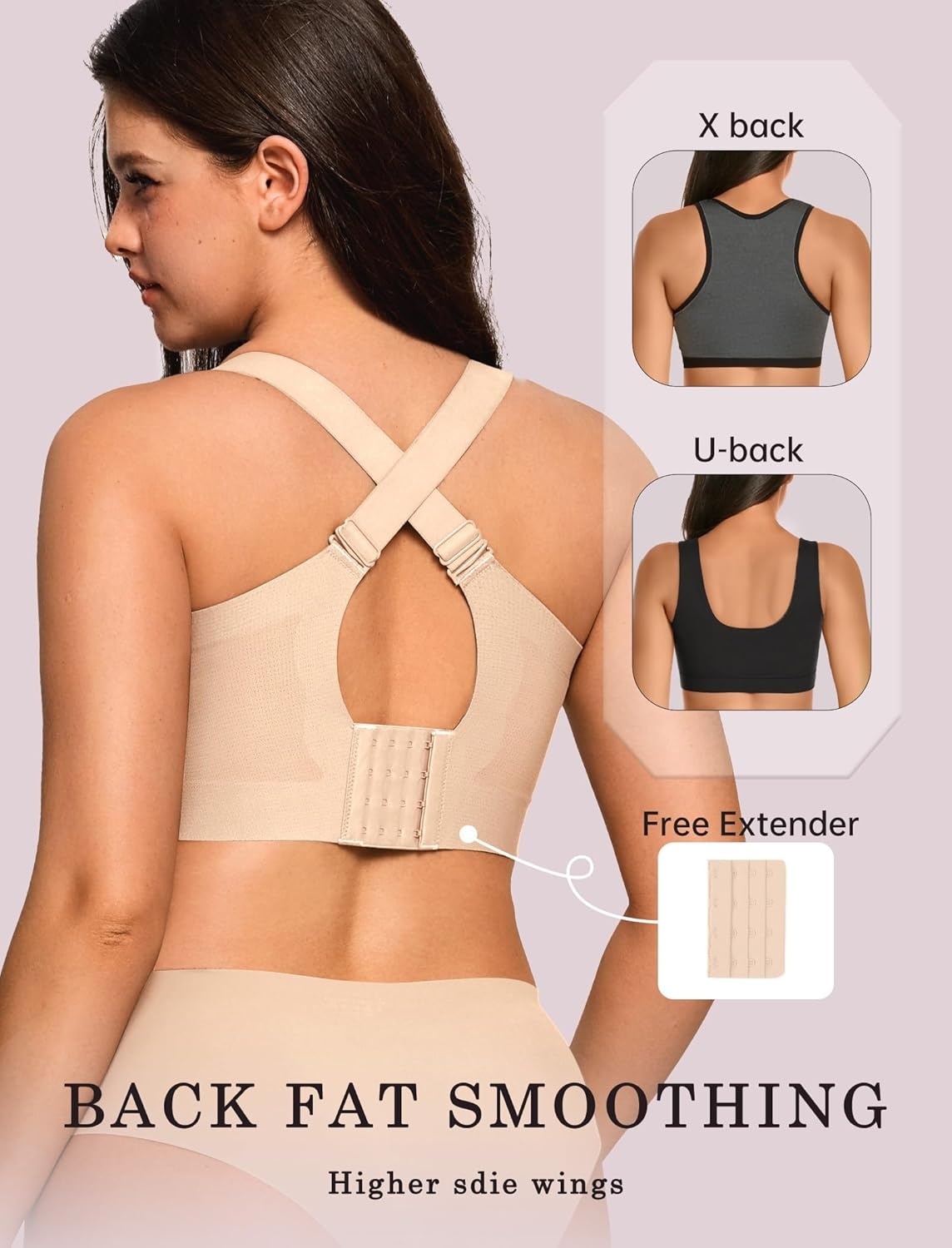 image:imageOEAK Womens Wireless Jelly Bra Plus Size Supportive Seamless Bras Full Coverage Push Up Comfortable No Underwire Tshirt BrasAiry Nude