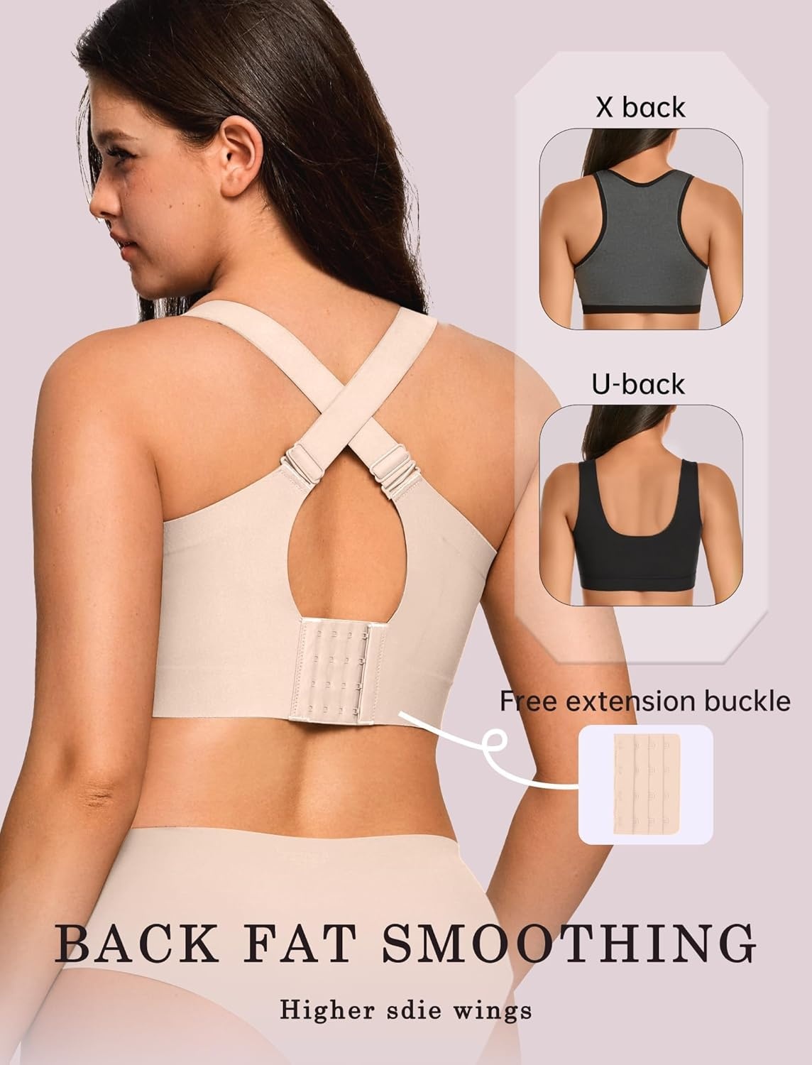 image:imageOEAK Womens Wireless Jelly Bra Plus Size Supportive Seamless Bras Full Coverage Push Up Comfortable No Underwire Tshirt BrasSkin Color