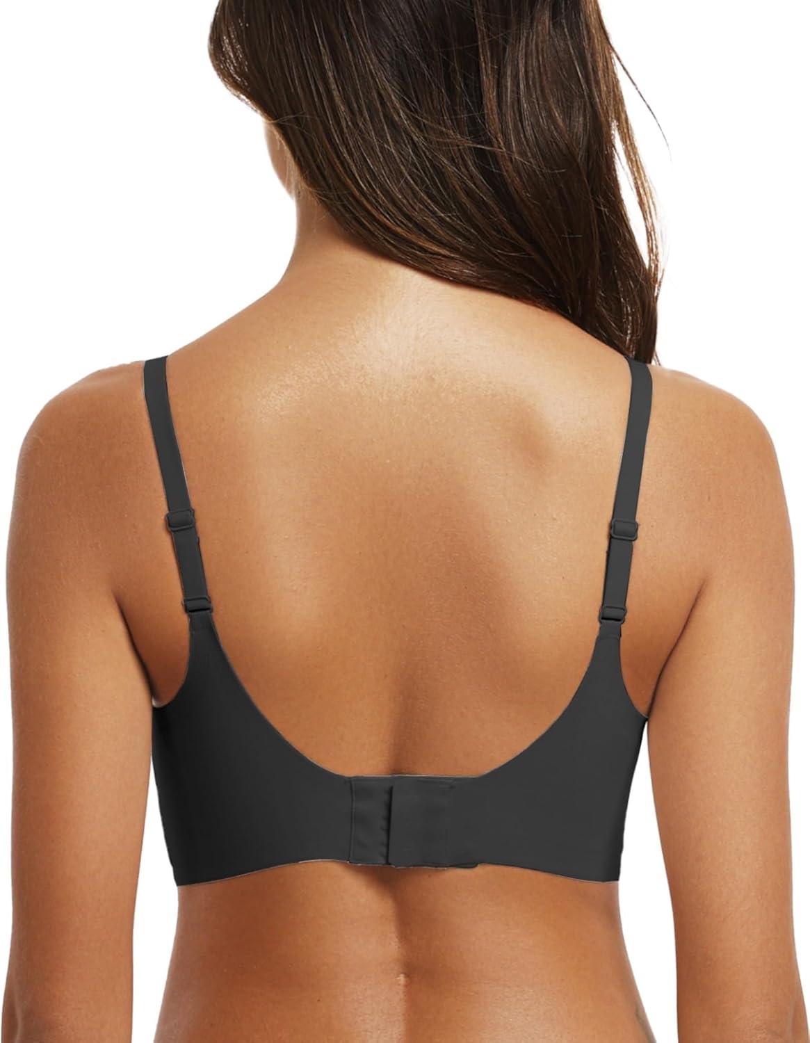 image:imageOEAK Womens Wireless Jelly Bras Comfortable Push Up Bra No Underwire Gel Bra Full Support Lift Everyday Seamless Tshirt BrasBlack