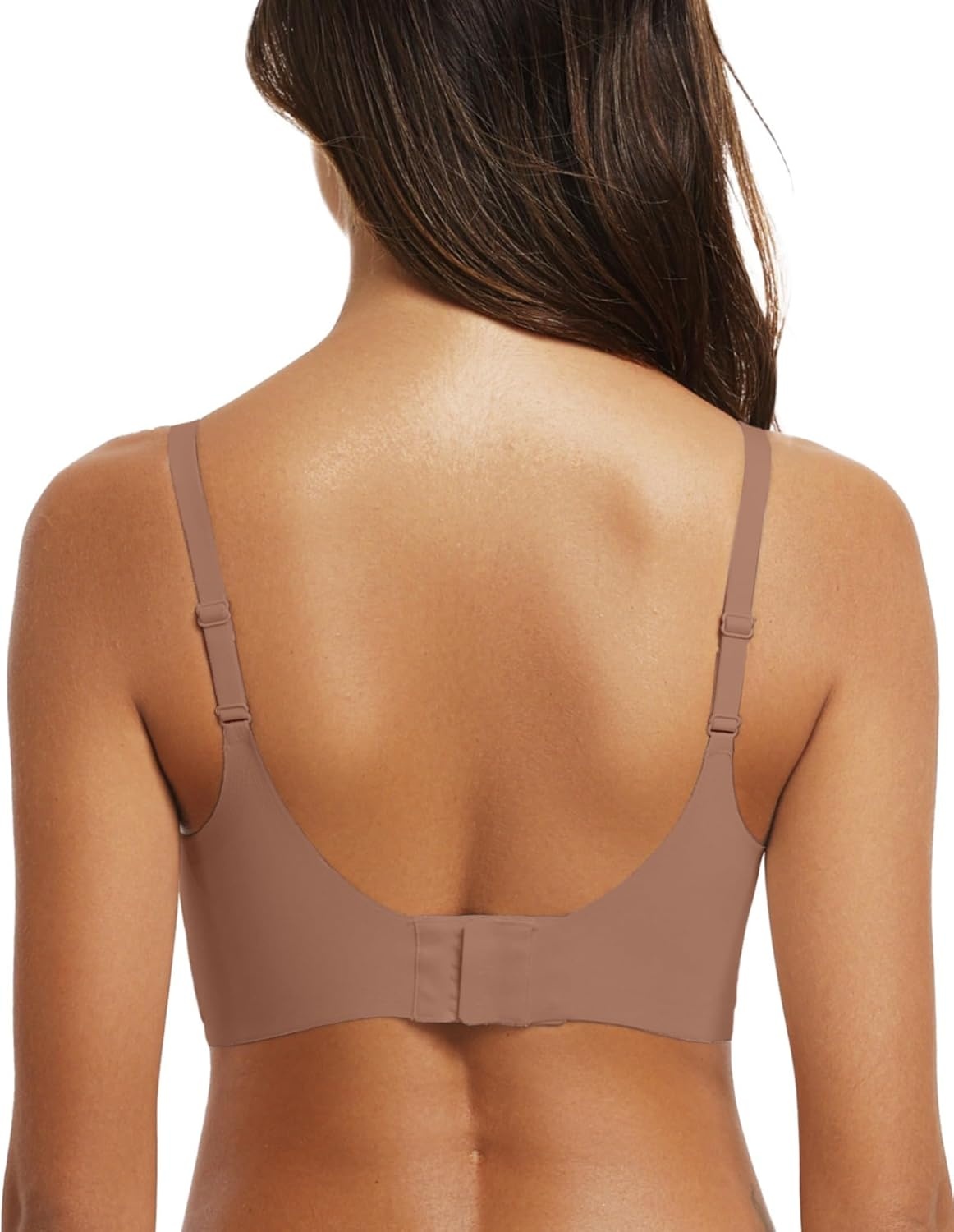 image:imageOEAK Womens Wireless Jelly Bras Comfortable Push Up Bra No Underwire Gel Bra Full Support Lift Everyday Seamless Tshirt BrasCoffee