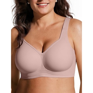 image:imageOEAK Womens Wireless Jelly Bra Plus Size Supportive Seamless Bras Full Coverage Push Up Comfortable No Underwire Tshirt BrasDusty Rose
