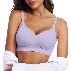 image:imageOEAK Womens Wireless Jelly Bras Comfortable Push Up Bra No Underwire Gel Bra Full Support Lift Everyday Seamless Tshirt BrasPurple