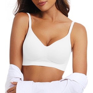 image:imageOEAK Womens Wireless Jelly Bras Comfortable Push Up Bra No Underwire Gel Bra Full Support Lift Everyday Seamless Tshirt BrasWhite