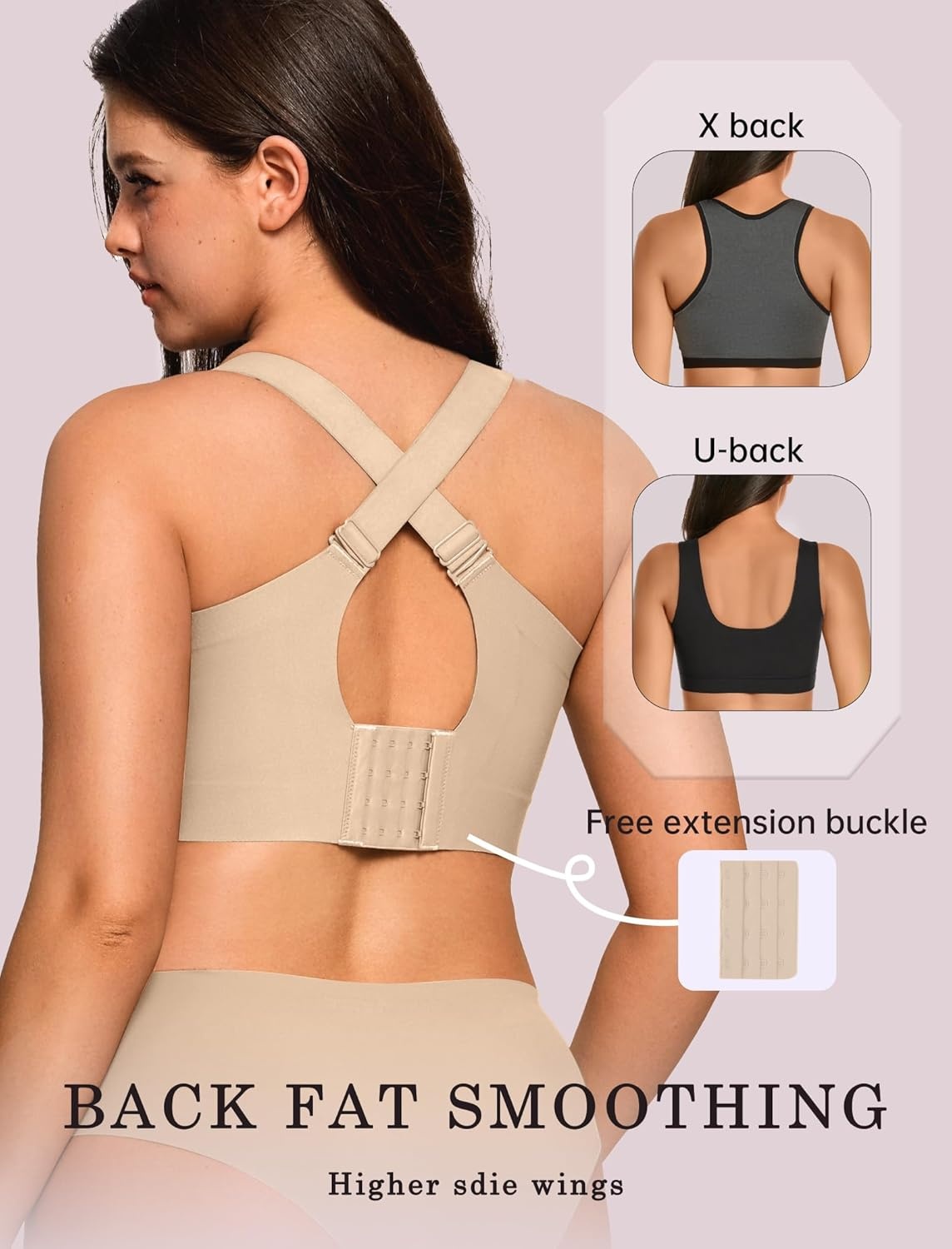 image:imageOEAK Tummy Control Shapewear Brief Nude amp Supportive Wireless Bras Beige 3XL