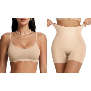 image:imageOEAK Women Tummy Control Shapewear Nude SComfort Cami Bra Seamless Unlined Bralettes Beige S