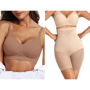 image:imageOEAK Womens Push Up Everyday Bras Coffee amp SuperPower Tummy Control Shapewear Nude L