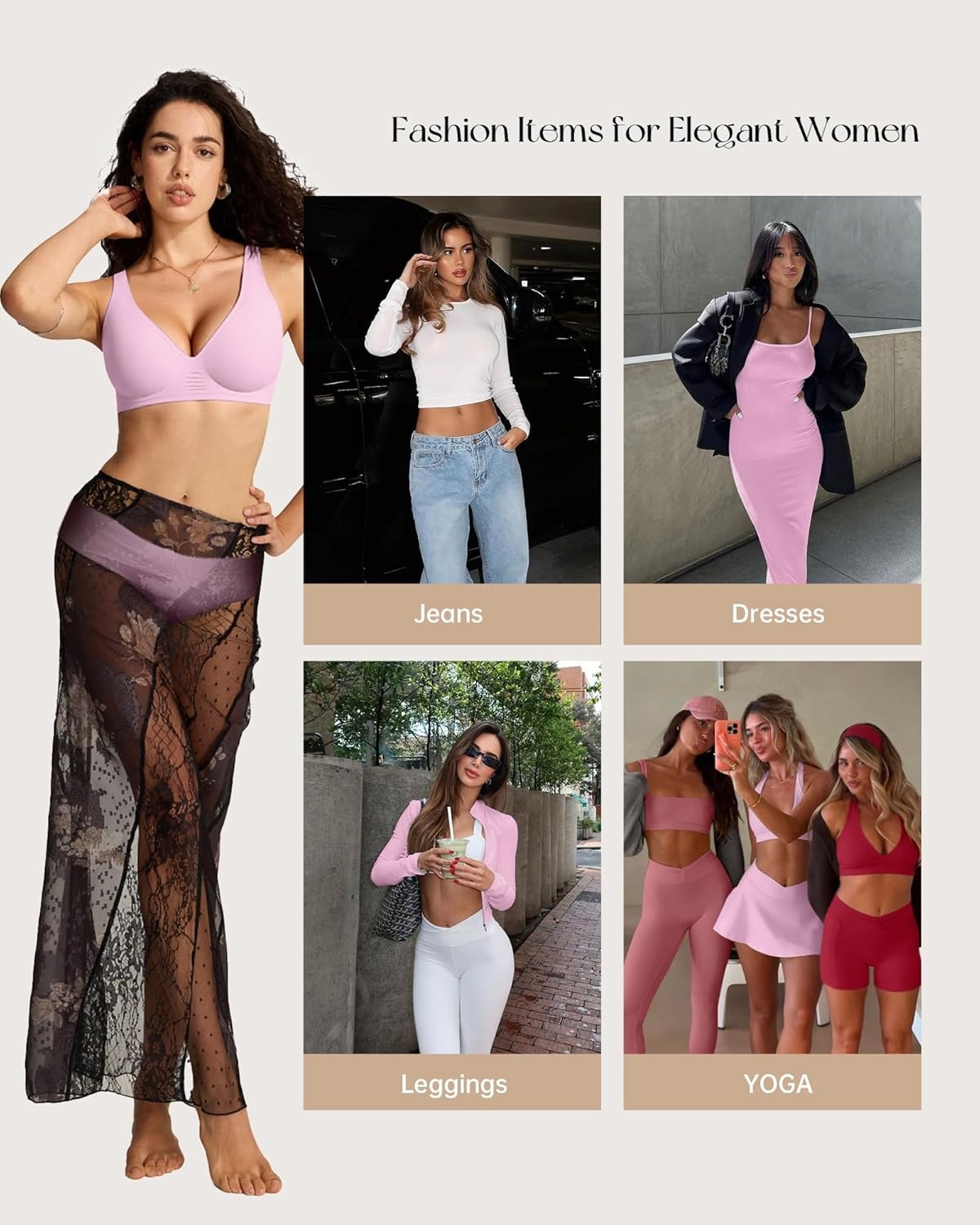 image:imageOEAK Seamless Thongs for Women Invisible Thongs No Show Thong Panty Liners Tangas Comfortable Workout GStrings UnderwearCherry Blossom