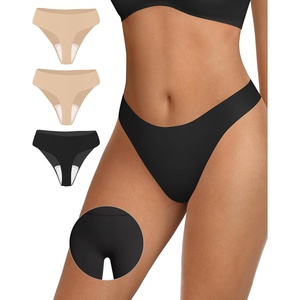 image:imageOEAK Seamless Thongs for Women Invisible Thongs No Show Thong Panty Liners Tangas Comfortable Workout GStrings Underwear3p2skin Nude1black
