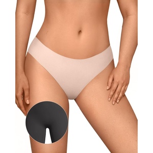image:imageOEAK Seamless Thongs for Women Invisible Thongs No Show Thong Panty Liners Tangas Comfortable Workout GStrings UnderwearCream