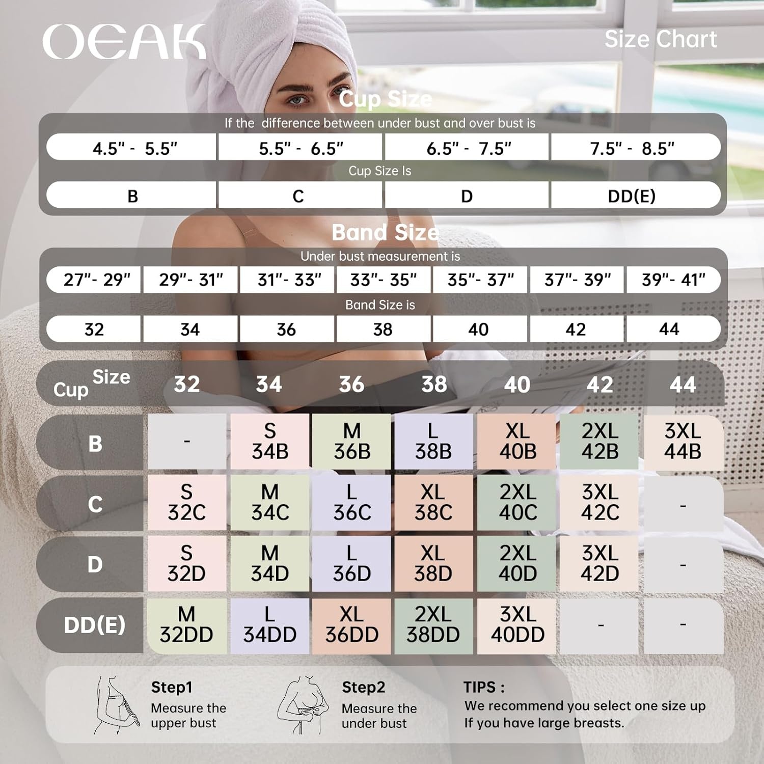 image:imageOEAK Women Comfortable Jelly Bras No Underwire Seamless Full Coverage Bralette Buttery Soft Convertible Everyday Tshirt BraCoffee