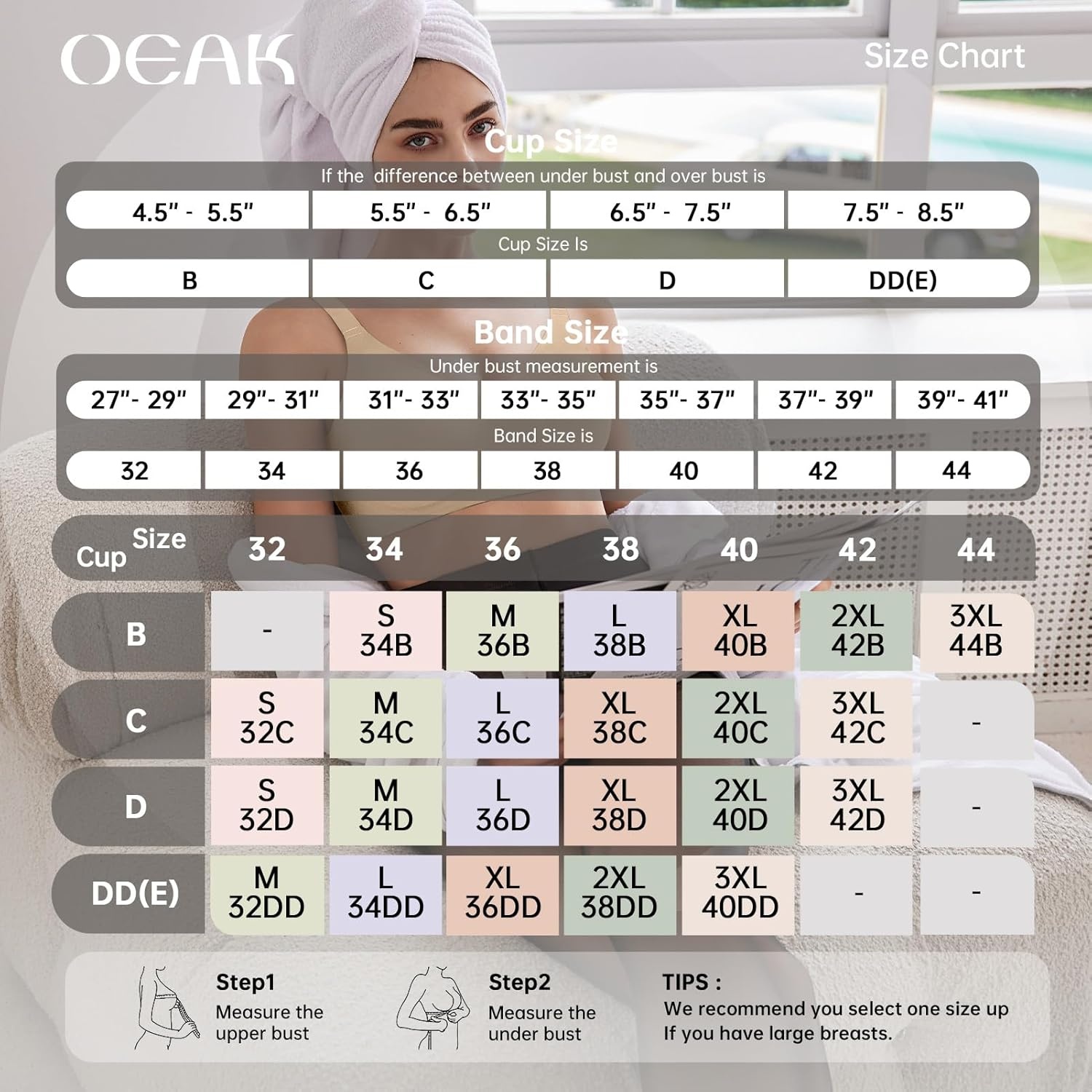 image:imageOEAK Women Comfortable Jelly Bras No Underwire Seamless Full Coverage Bralette Buttery Soft Convertible Everyday Tshirt BraSemolina
