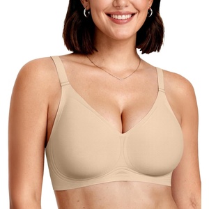 image:imageOEAK Women Comfortable Jelly Bras No Underwire Seamless Full Coverage Bralette Buttery Soft Convertible Everyday Tshirt BraSemolina